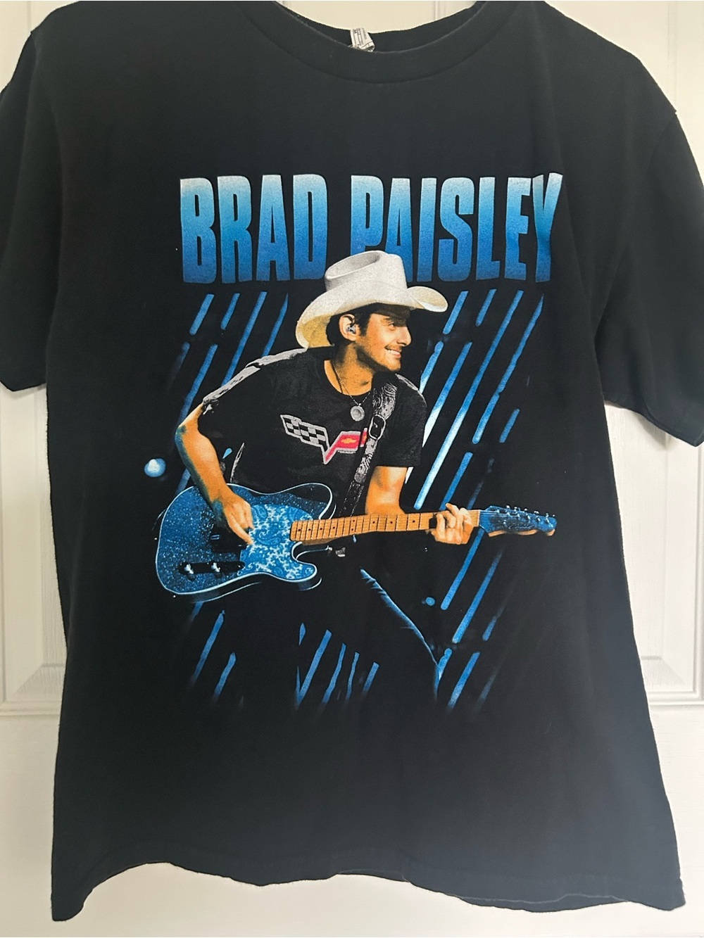 Brad Paisley Concert Tee - Medium Black with Blue Print